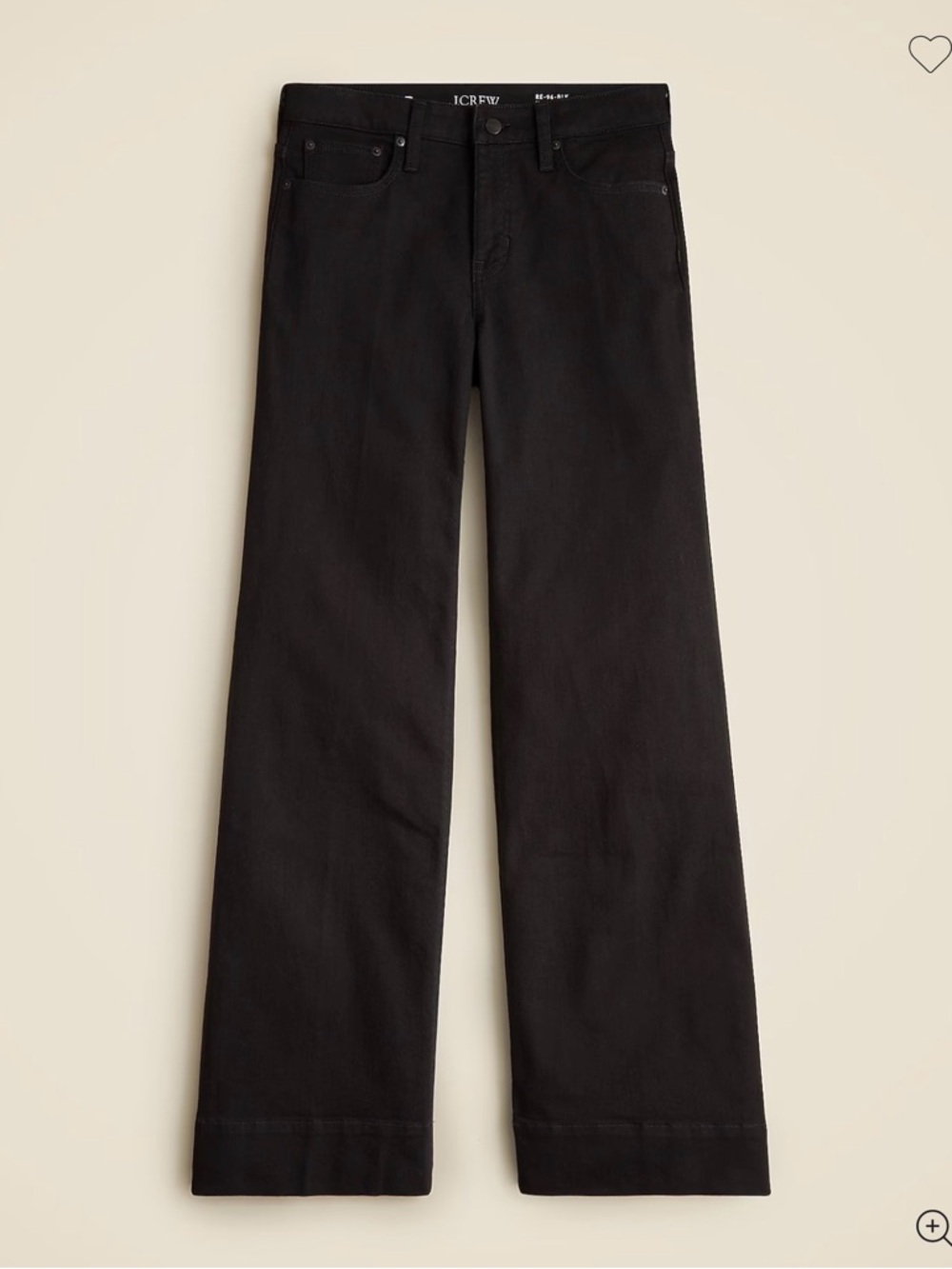 J. Crew Black Low-rise denim trouser in 1996 semi-stretch • size 26 • CC576